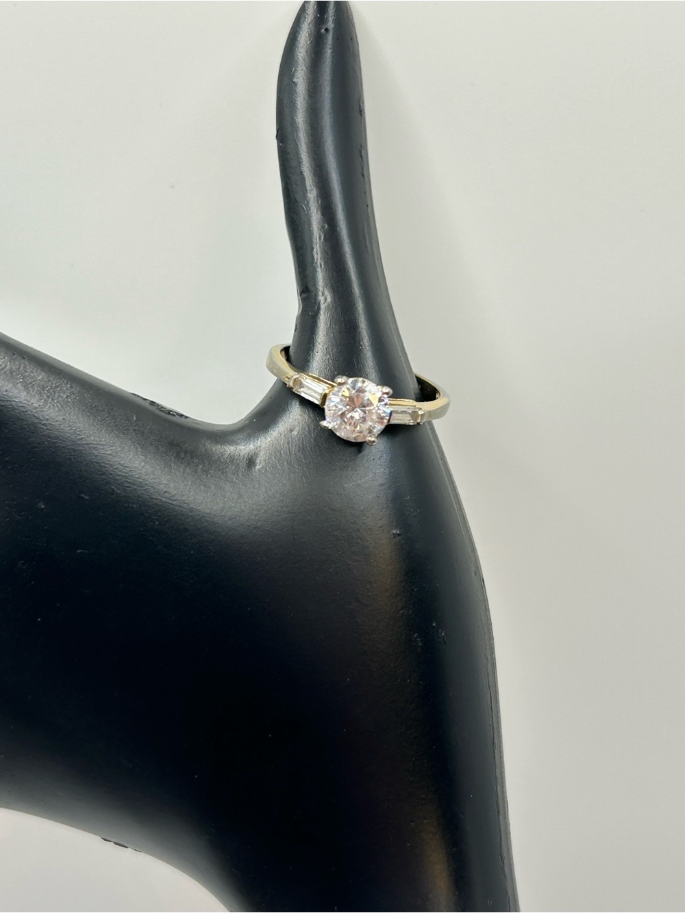 Gold-Tone Solitaire Ring